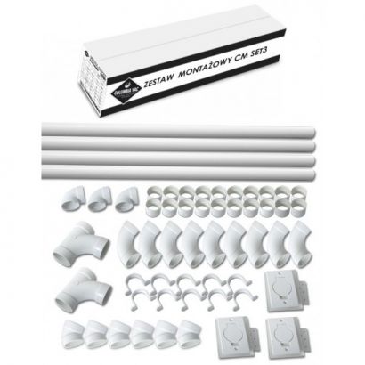 CMSET3K COLUMBIAVAC ZESTAW MONTAŻOWY RURY ,KOLANKA,KLEJ