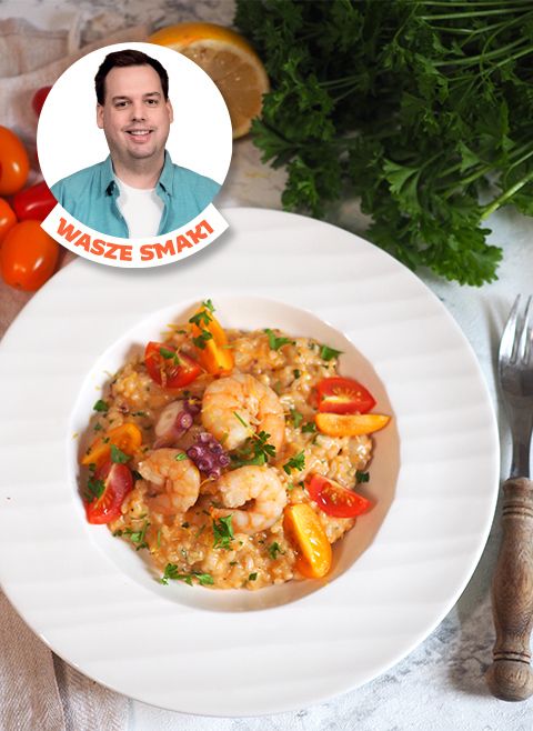 Risotto z owocami morza