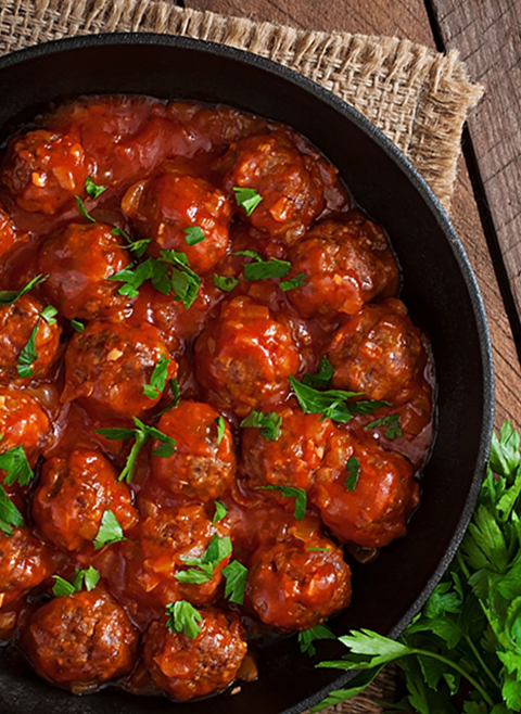 Klopsiki z kurczaka w sosie pomidorowym