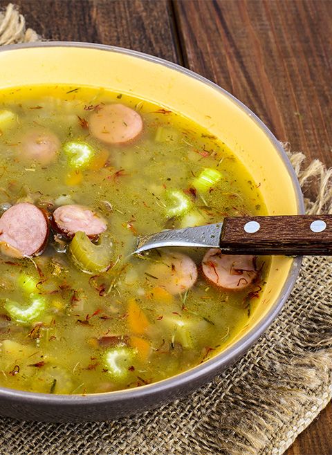 Zupa z soczewicy z kabanosem