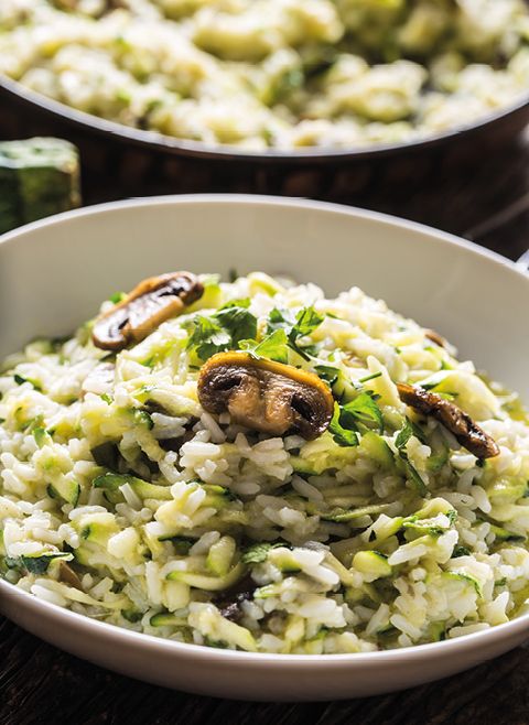Risotto z pieczarkami i cukinią