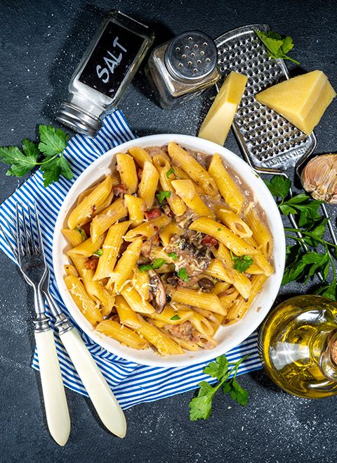 Wegetariańska carbonara