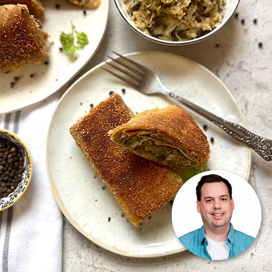 Krokiety z kapustą i pieczarkami