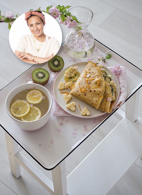 Wegańskie naleśniki pełnoziarniste z kremem bananowo – orzechowym