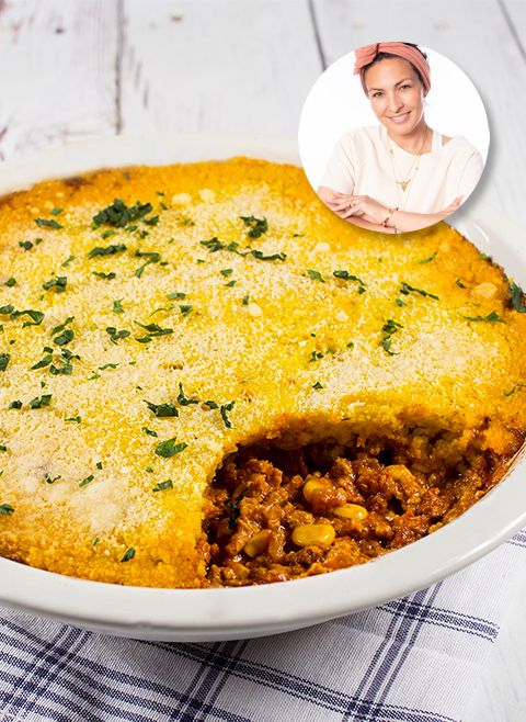 Zapiekana wołowina z polentą