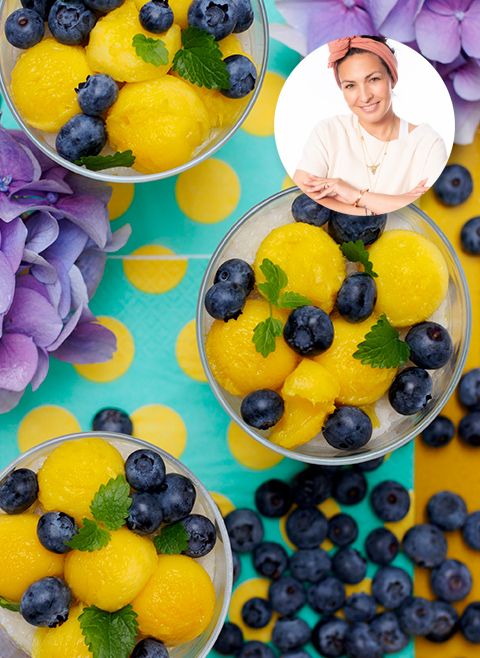Ryż na mleku kokosowym z mango i borówkami