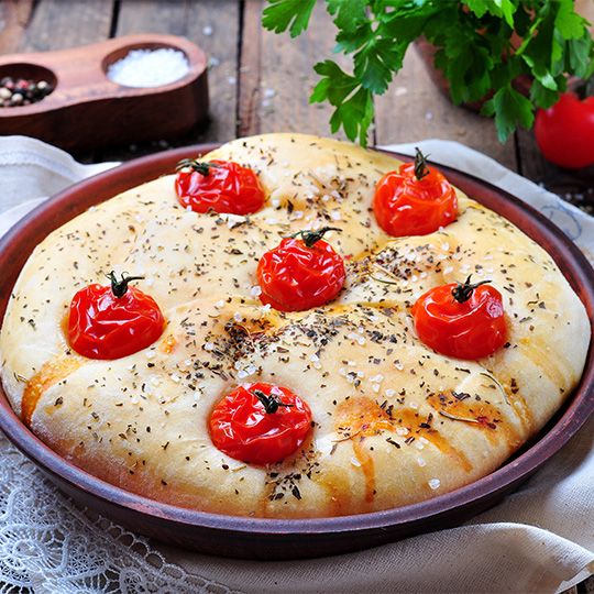 Foccacia con pomodorini